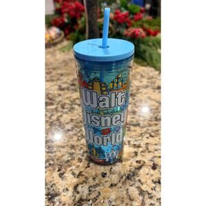 NEW Disney Parks Walt Disney World 2025 Four Parks 20oz Clear Plastic Tumbler